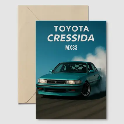 Toyota Cressida MX83 Drifting Smoke Blue