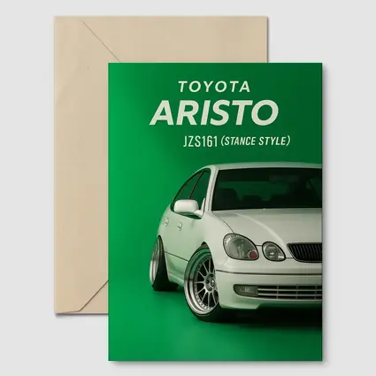 Toyota Aristo JZS161 Stance Style Green Background