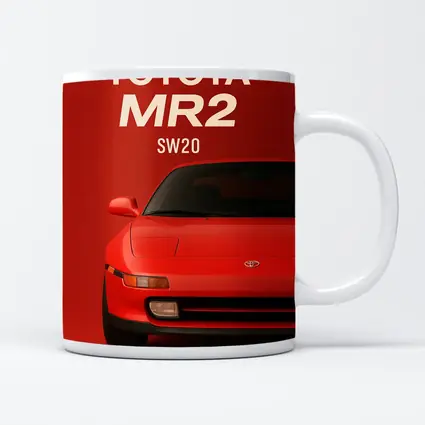 Toyota MR2 SW20 Red Sports Car Art
