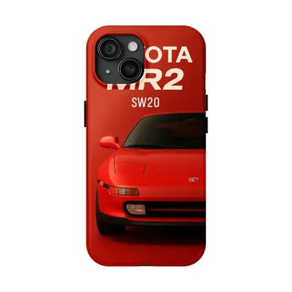 Toyota MR2 SW20 Red Sports Car Art