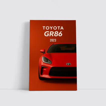 Toyota GR86 Red Sports Car Front View