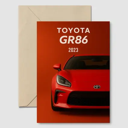 Toyota GR86 Red Sports Car Front View