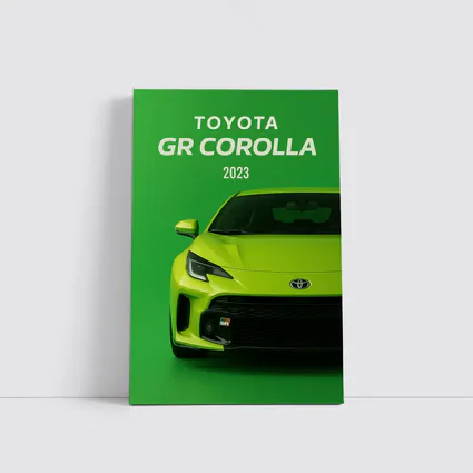 Toyota GR Corolla Green Front View Art