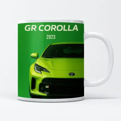 Toyota GR Corolla Green Front View Art