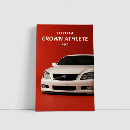 Toyota Crown Athlete S180 Red Background