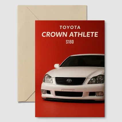 Toyota Crown Athlete S180 Red Background
