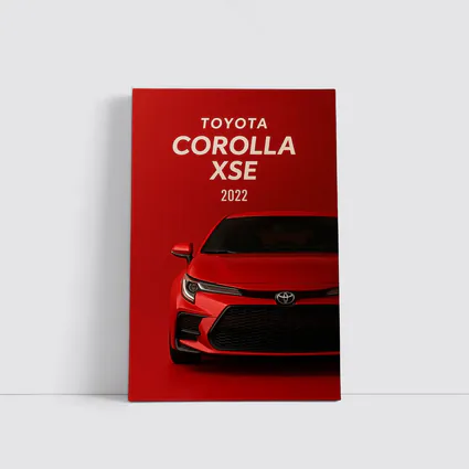2022 Toyota Corolla XSE Red Background Art