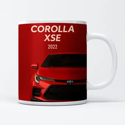 2022 Toyota Corolla XSE Red Background Art