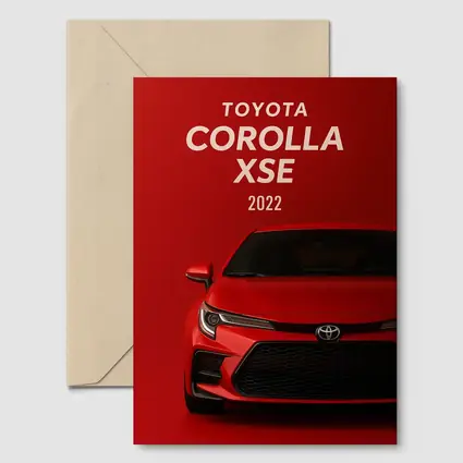 2022 Toyota Corolla XSE Red Background Art