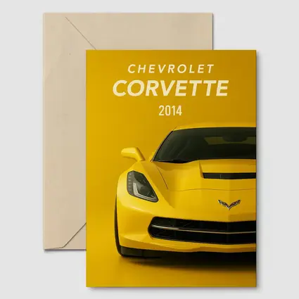 Chevrolet Corvette 2014 Yellow Front View