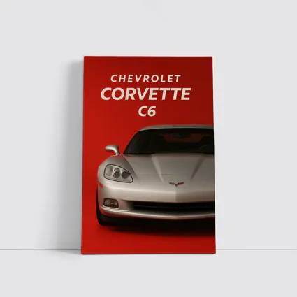 Chevrolet Corvette C6 Red Background Art
