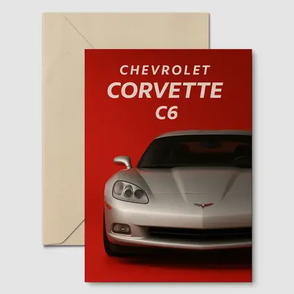 Chevrolet Corvette C6 Red Background Art