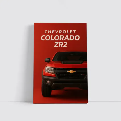 Chevrolet Colorado ZR2 Red Background Art