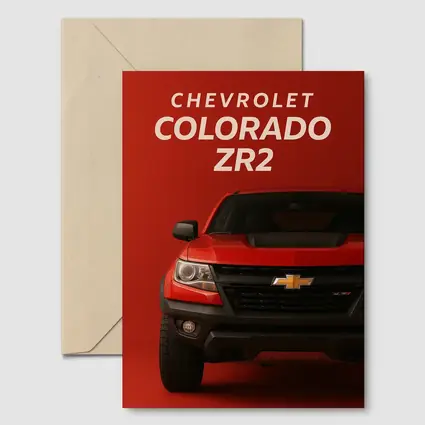 Chevrolet Colorado ZR2 Red Background Art