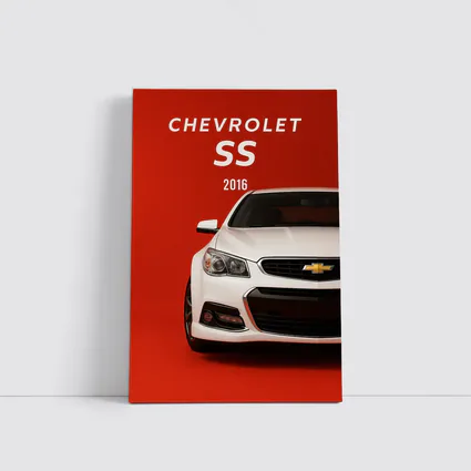 Chevrolet SS 2016 White Red Background
