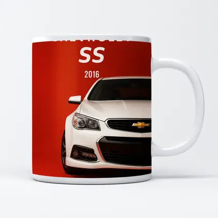 Chevrolet SS 2016 White Red Background