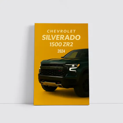 Chevrolet Silverado ZR2 Dark Green Yellow Background