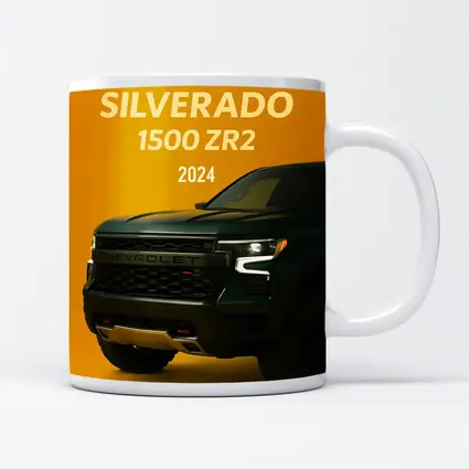Chevrolet Silverado ZR2 Dark Green Yellow Background