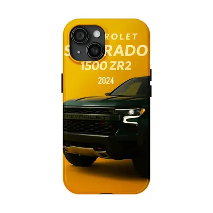 Chevrolet Silverado ZR2 Dark Green Yellow Background
