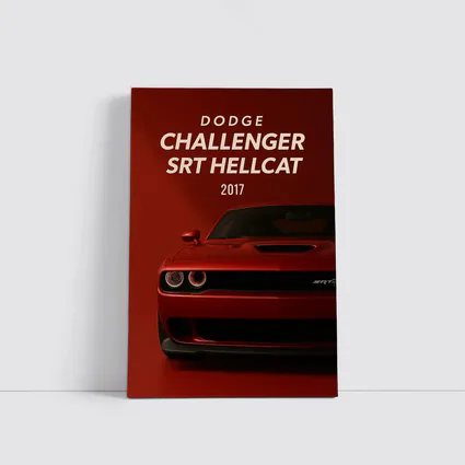 Dodge Challenger SRT Hellcat Red Background