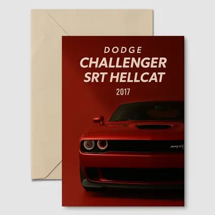 Dodge Challenger SRT Hellcat Red Background