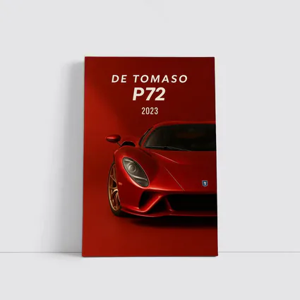 De Tomaso P72 Supercar Red Background