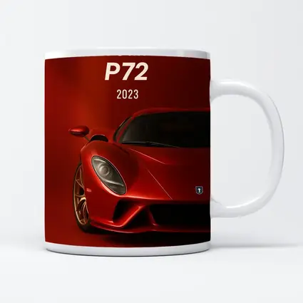 De Tomaso P72 Supercar Red Background