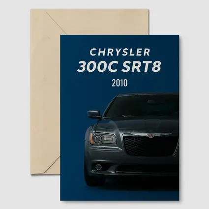 Chrysler 300C SRT8 Dark Blue Minimal Art
