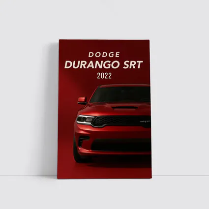 Dodge Durango SRT Red Background Front View