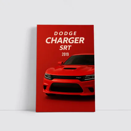 Dodge Charger SRT Red Muscle Car Art
