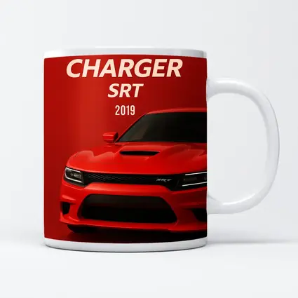 Dodge Charger SRT Red Muscle Car Art