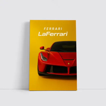 Ferrari LaFerrari Red Supercar Yellow Background