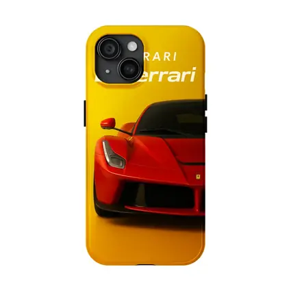 Ferrari LaFerrari Red Supercar Yellow Background