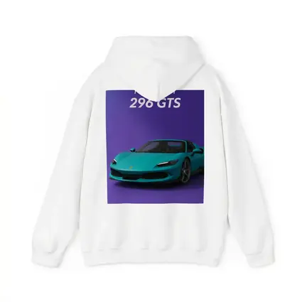 Ferrari 296 GTS Teal Purple Background Art