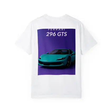Ferrari 296 GTS Teal Purple Background Art