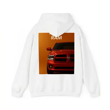 Dodge Ram Truck Bold Orange Background Art