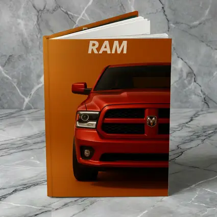 Dodge Ram Truck Bold Orange Background Art