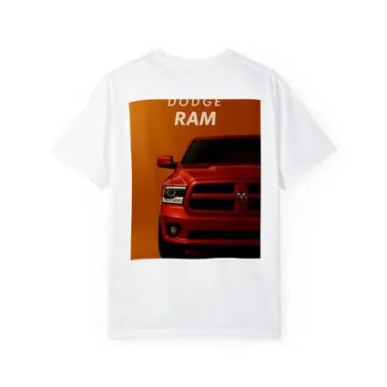 Dodge Ram Truck Bold Orange Background Art