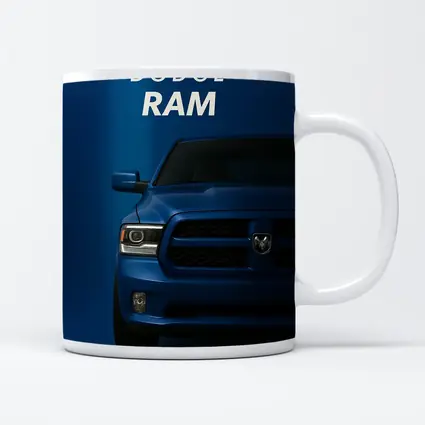 Dodge Ram Truck Blue Dark Background Art