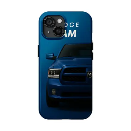 Dodge Ram Truck Blue Dark Background Art