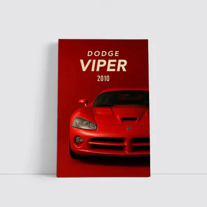 Dodge Viper Red Sports Car Front View