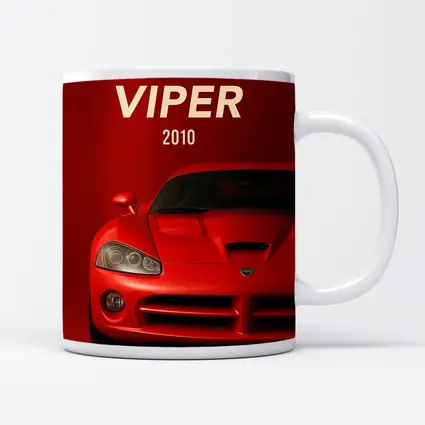 Dodge Viper Red Sports Car Front View