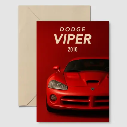 Dodge Viper Red Sports Car Front View