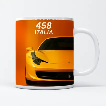 Ferrari 458 Italia Yellow Orange Background
