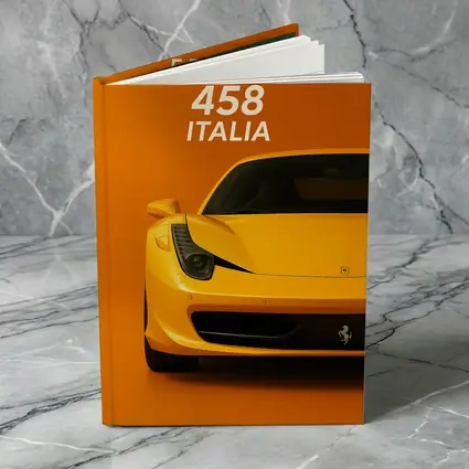 Ferrari 458 Italia Yellow Orange Background
