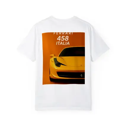 Ferrari 458 Italia Yellow Orange Background