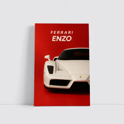 Ferrari Enzo White Car Red Background