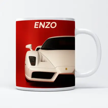 Ferrari Enzo White Car Red Background