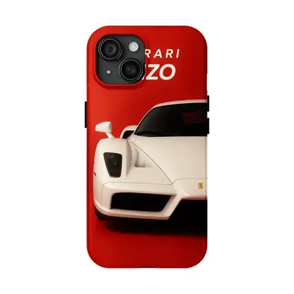 Ferrari Enzo White Car Red Background