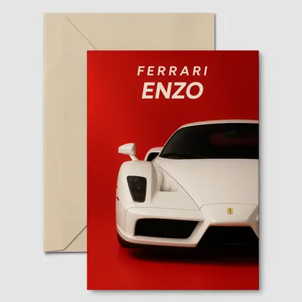 Ferrari Enzo White Car Red Background